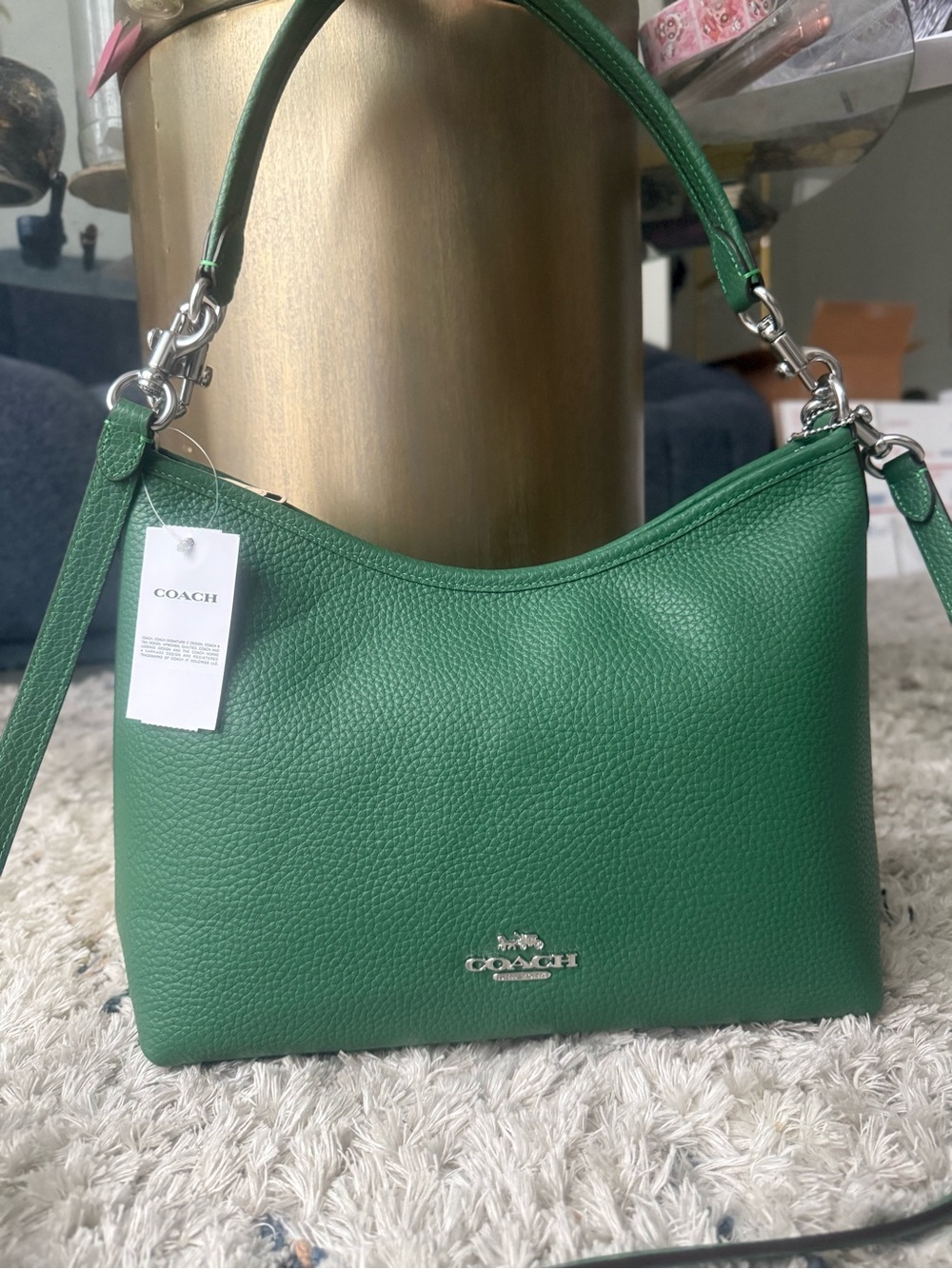 COACH 2025 NWT GREEN LAUREL SHOULDER BAG